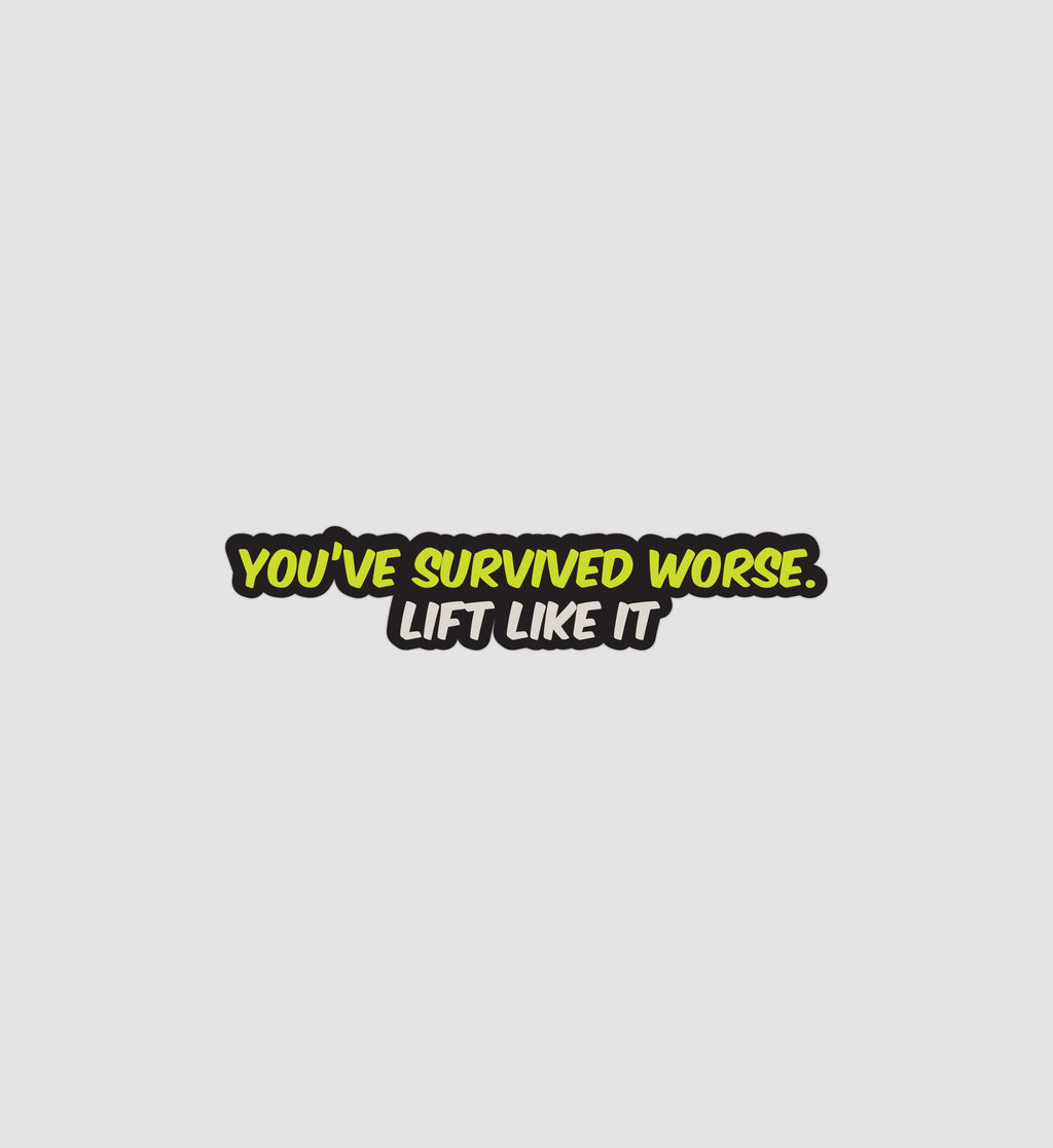 You've Survived Worse. Lift Like It Sticker