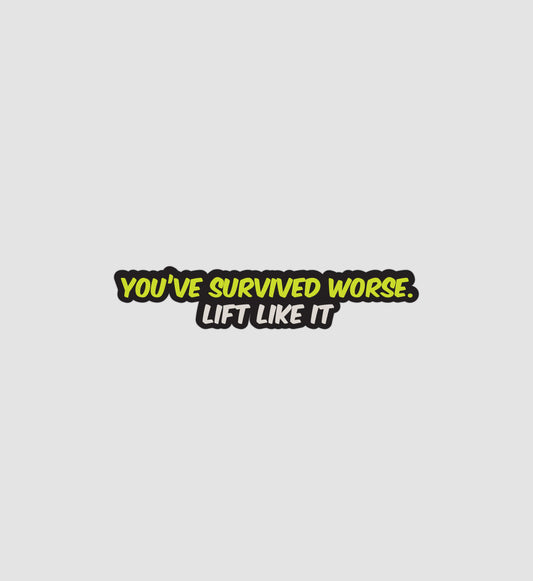 You've Survived Worse. Lift Like It Sticker