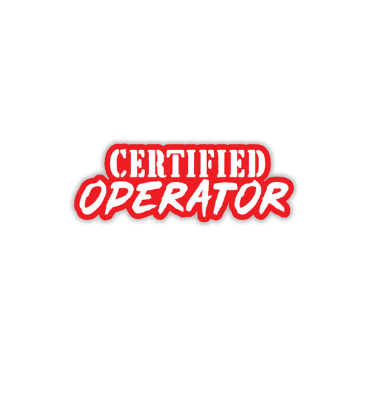 Certified Operator Sticker