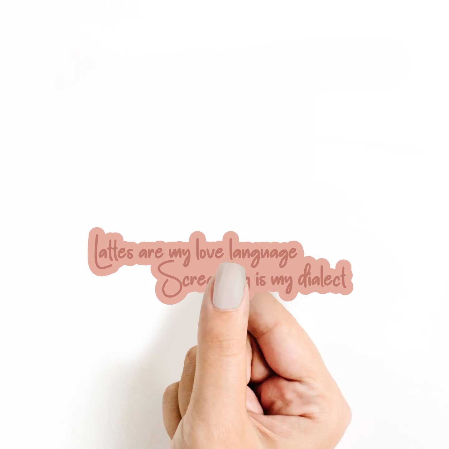 Lattes Are My Love Language, Screaming Is My Deflect Sticker