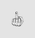 Middle Finger Sticker