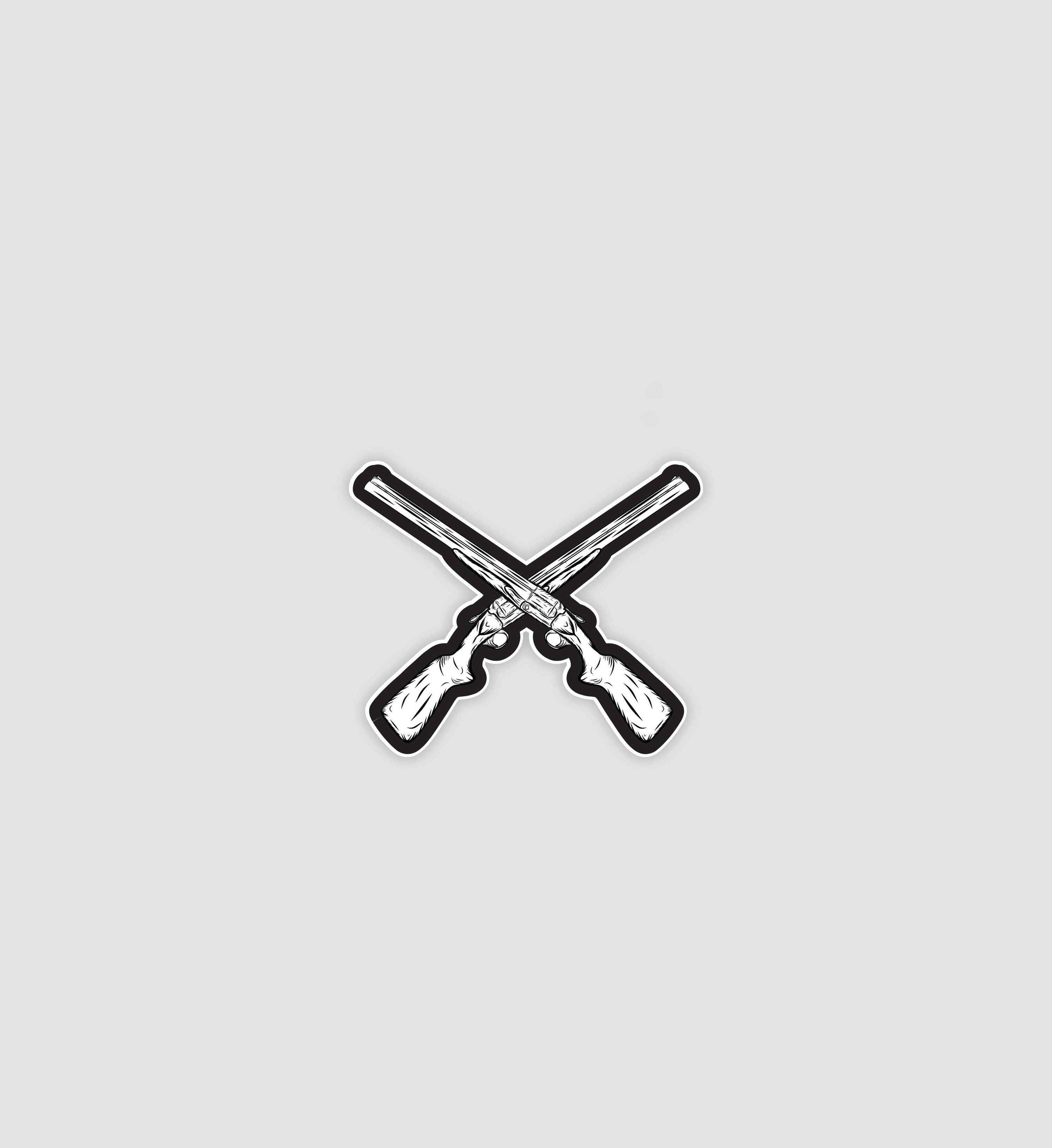 Cross Guns Sticker