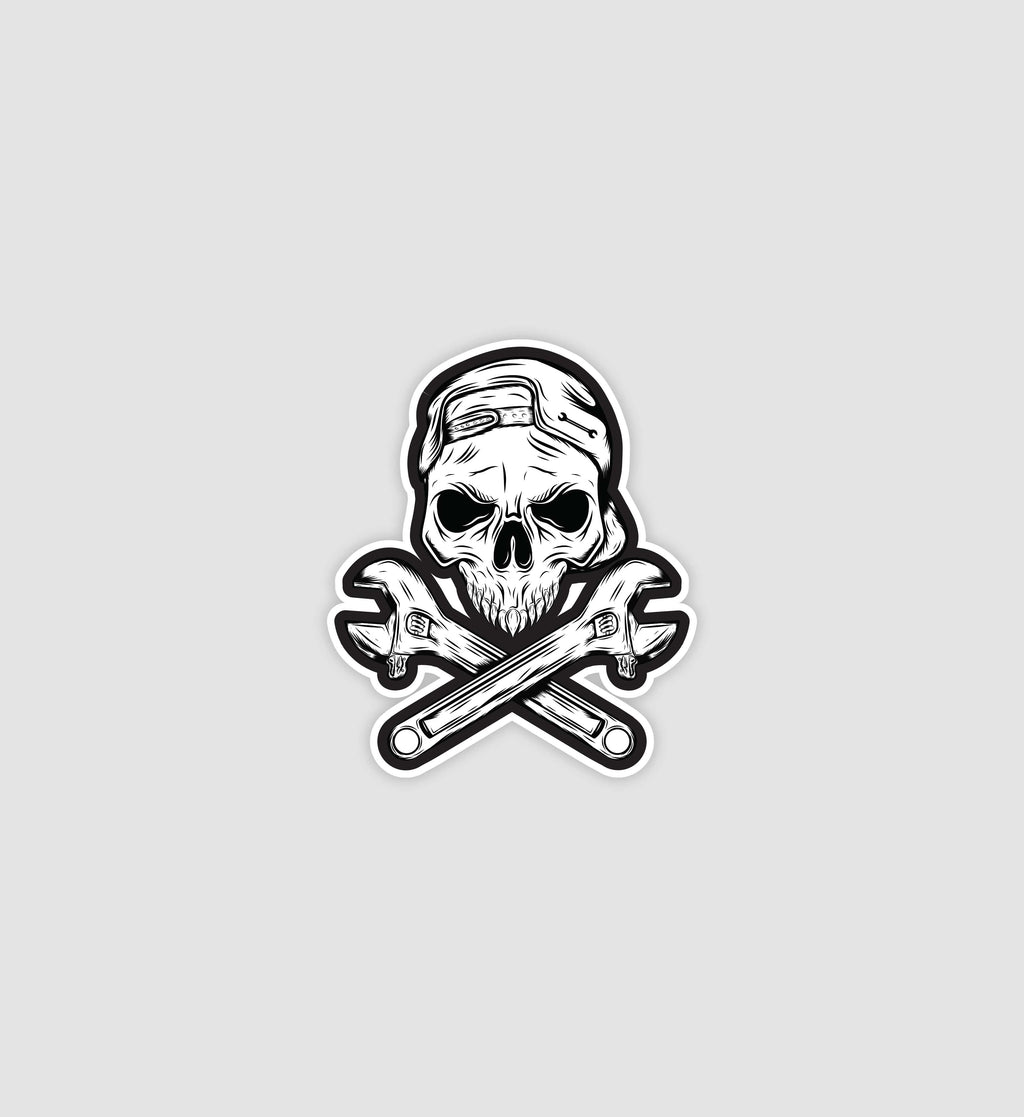 Skull Mechanic Sticker