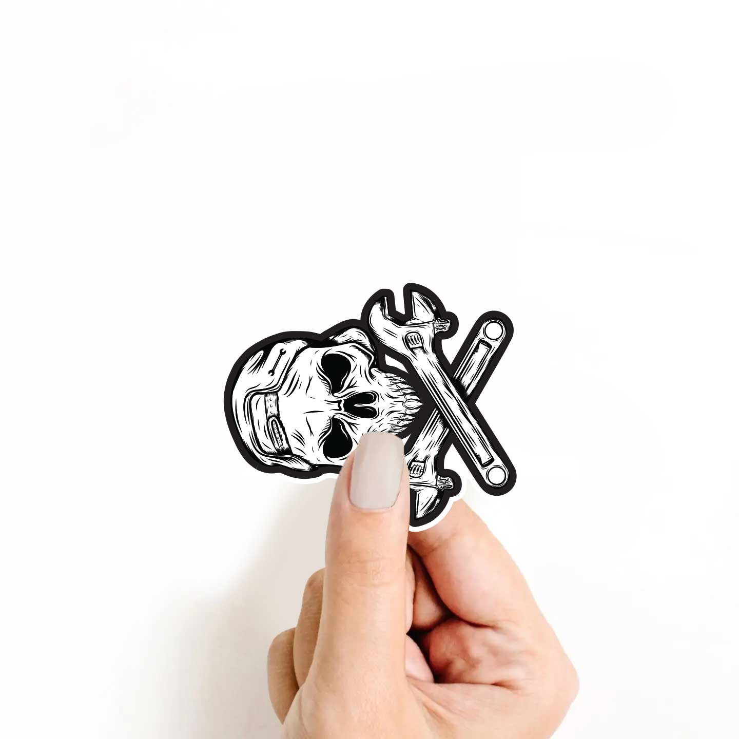 Skull Mechanic Sticker