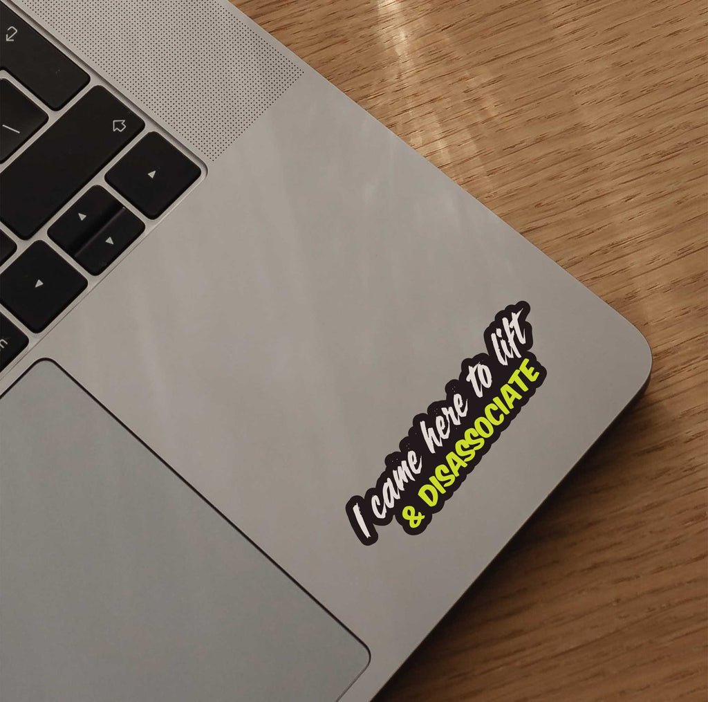 I Came Here To Lift And Disassociate Sticker