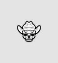 Cowboy Skull Sticker