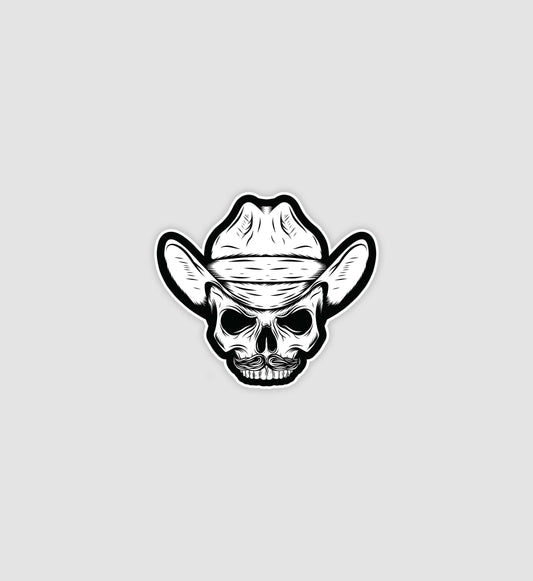 Cowboy Skull Sticker