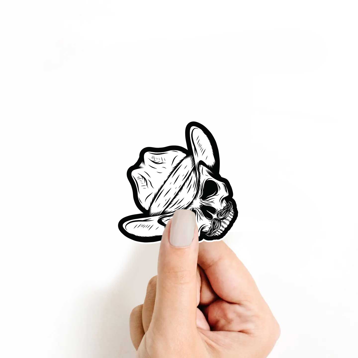 Cowboy Skull Sticker