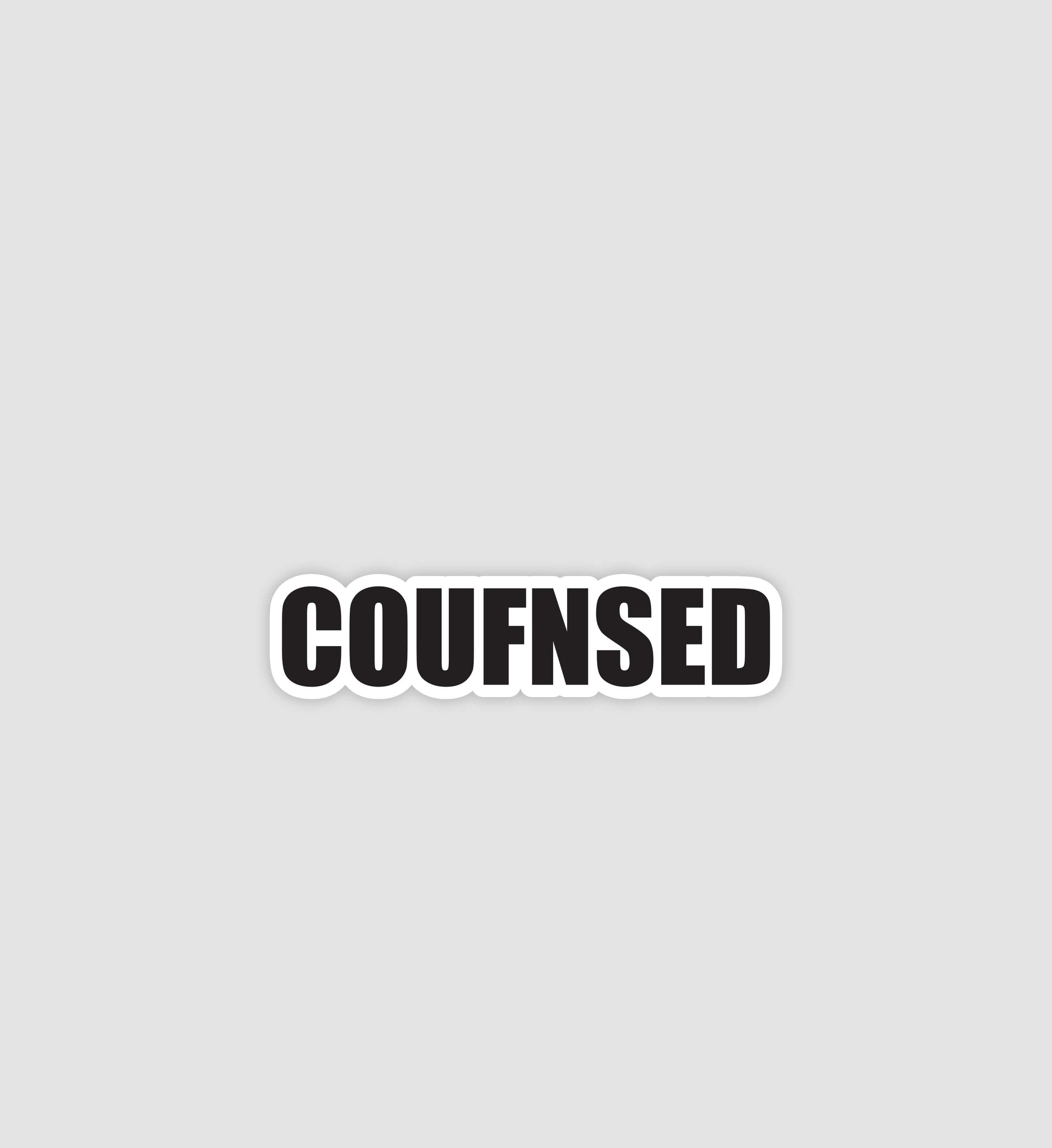 Coufnsed Sticker