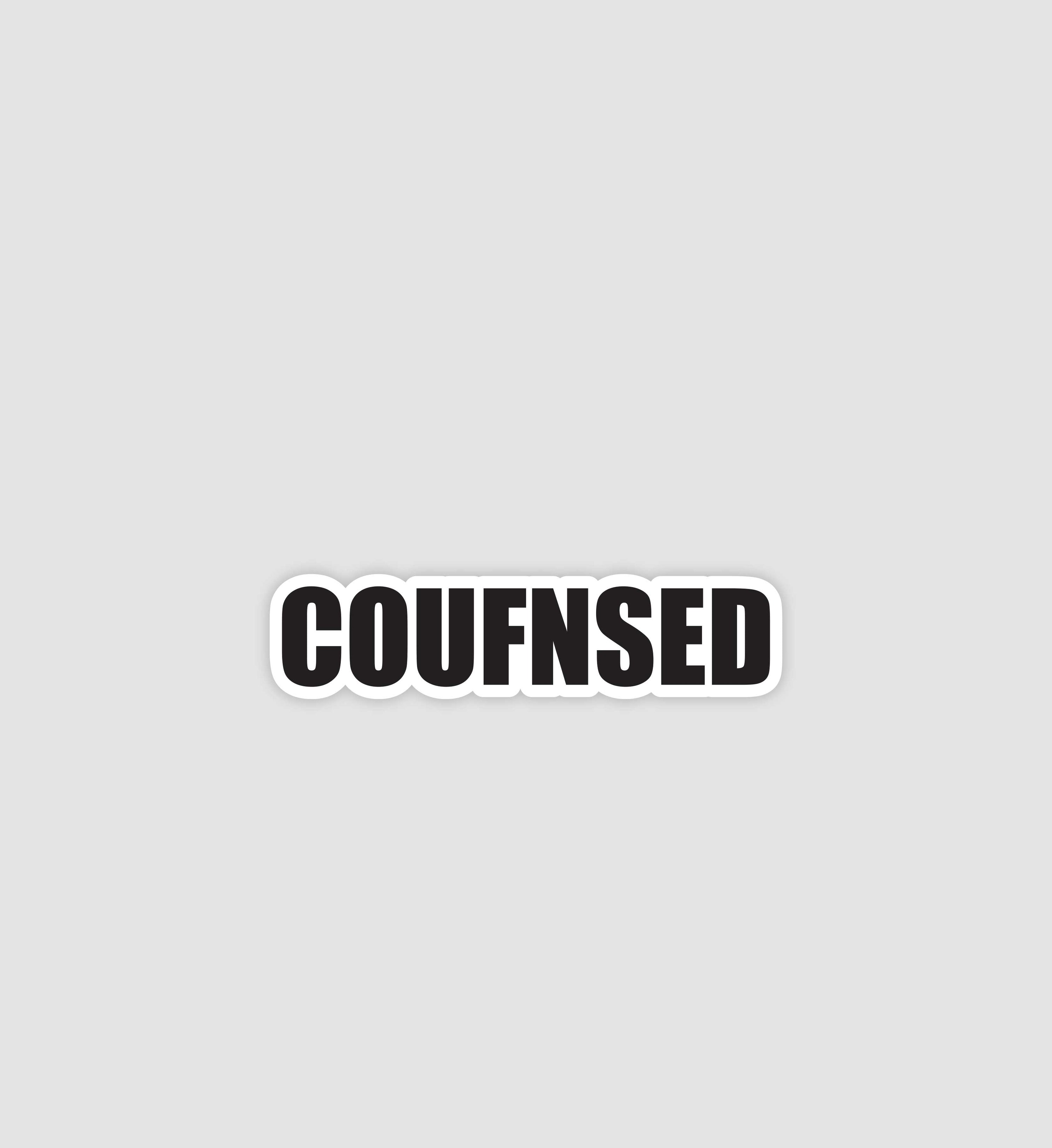 Coufnsed Sticker