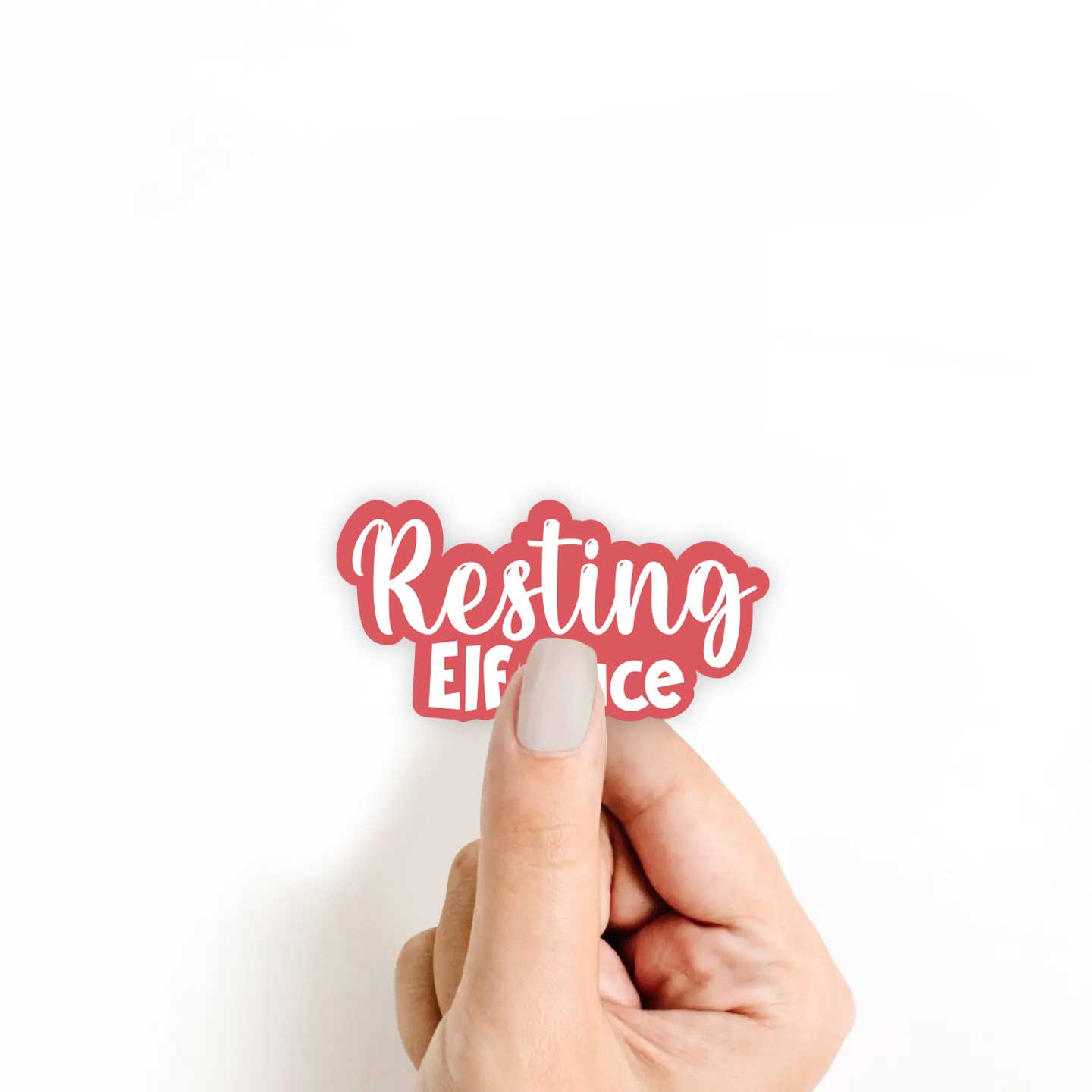 Resting Elf Face Sticker