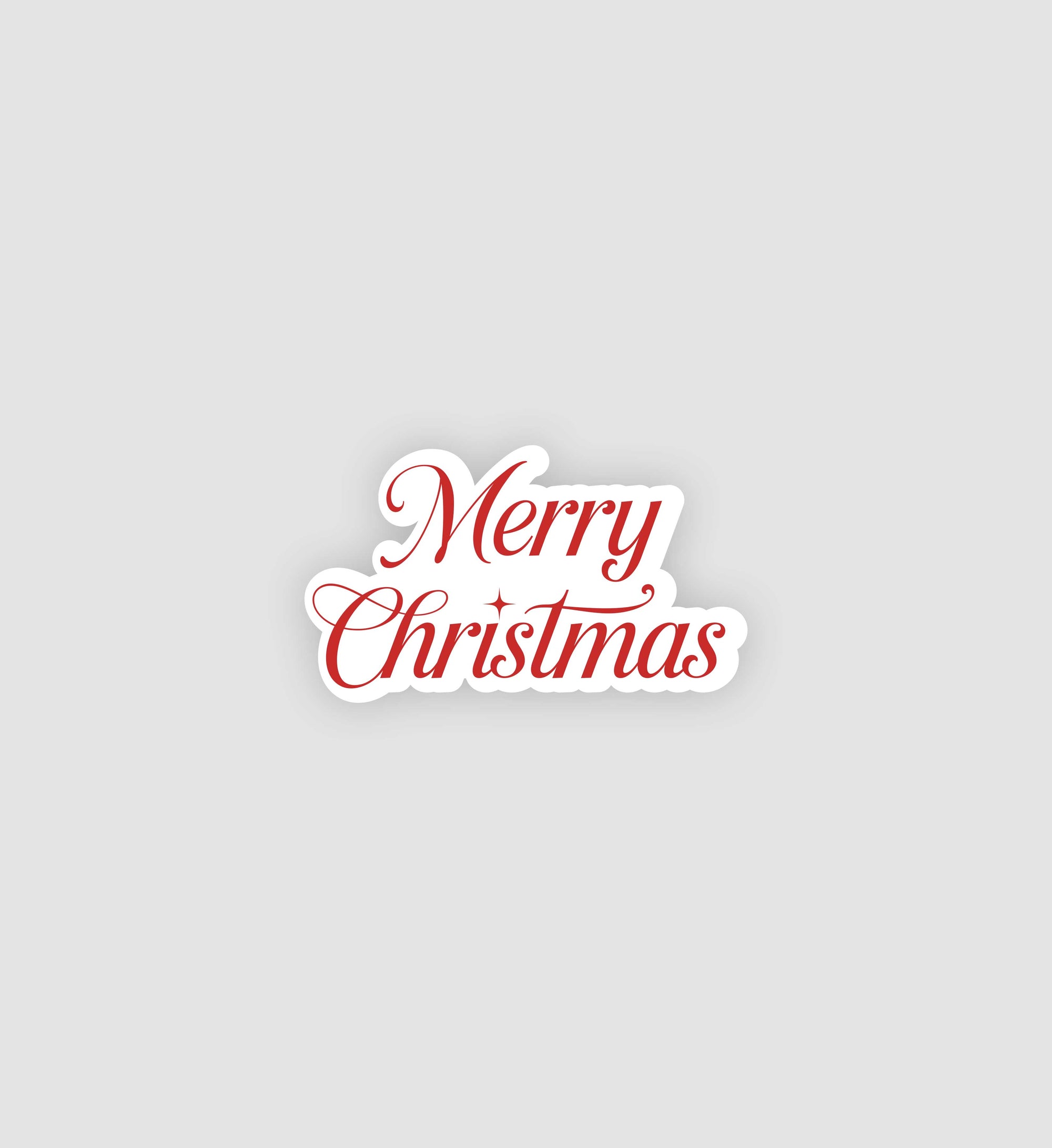Red Merry Christmas Sticker