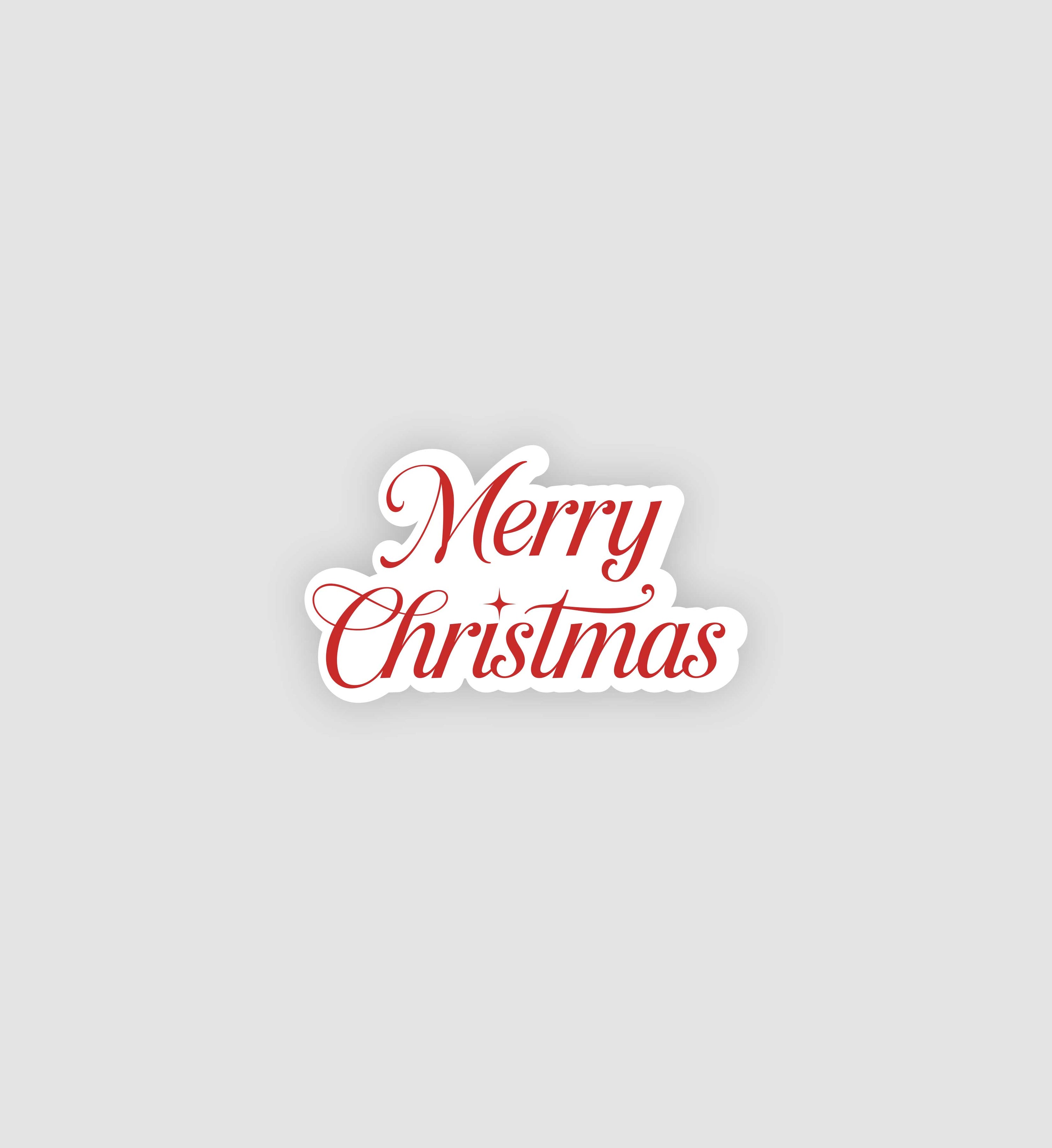 Red Merry Christmas Sticker