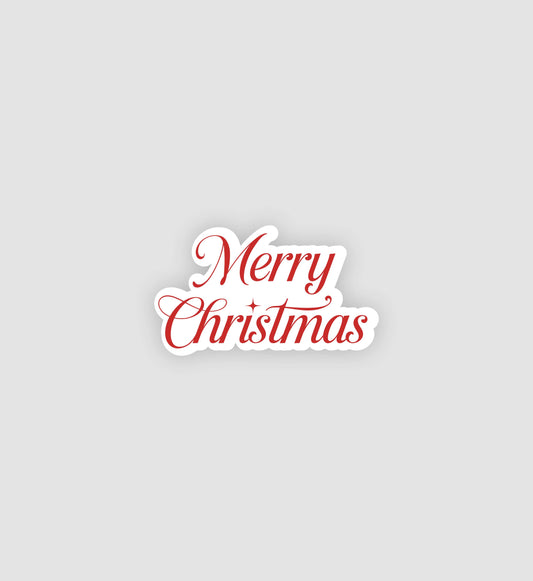 Red Merry Christmas Sticker