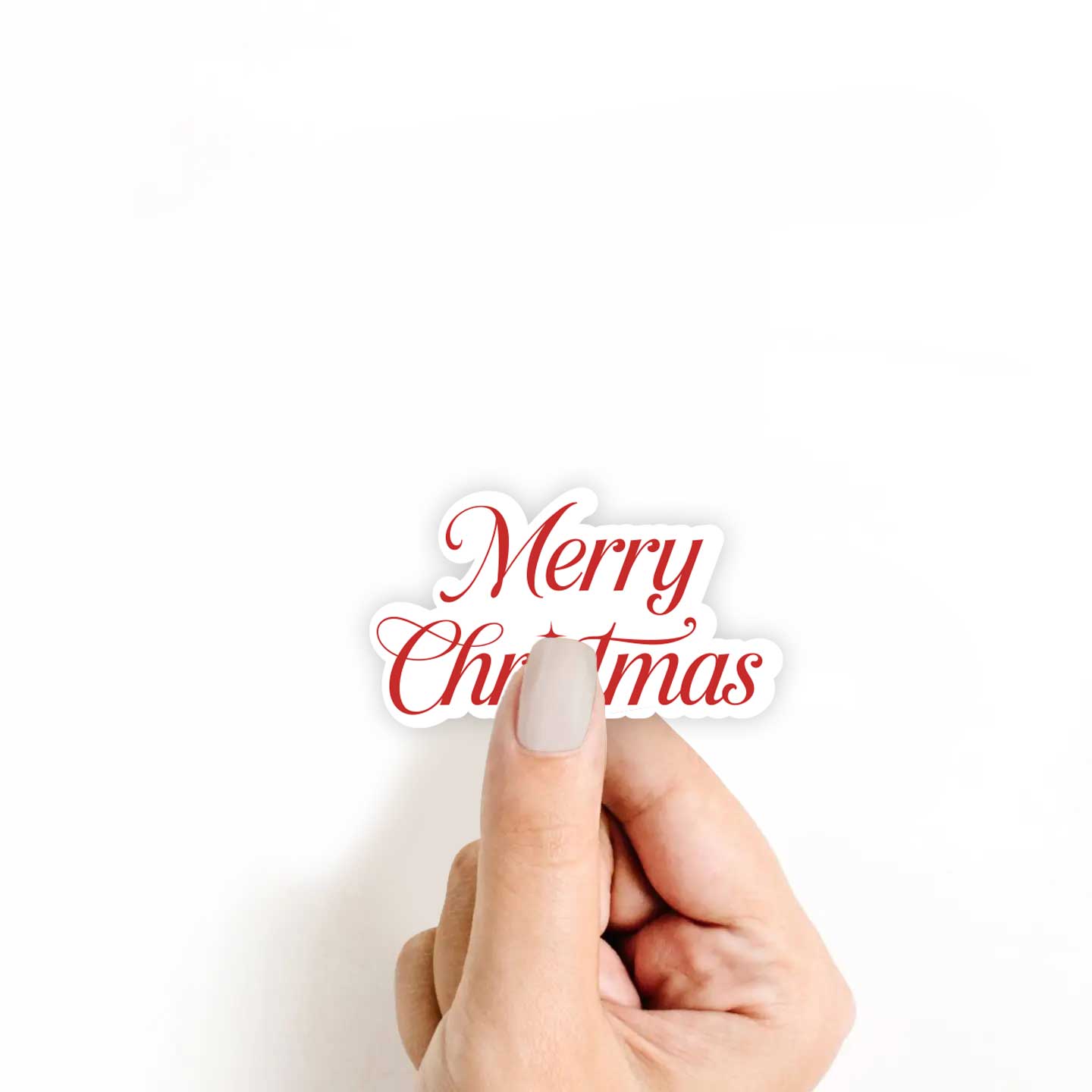 Red Merry Christmas Sticker