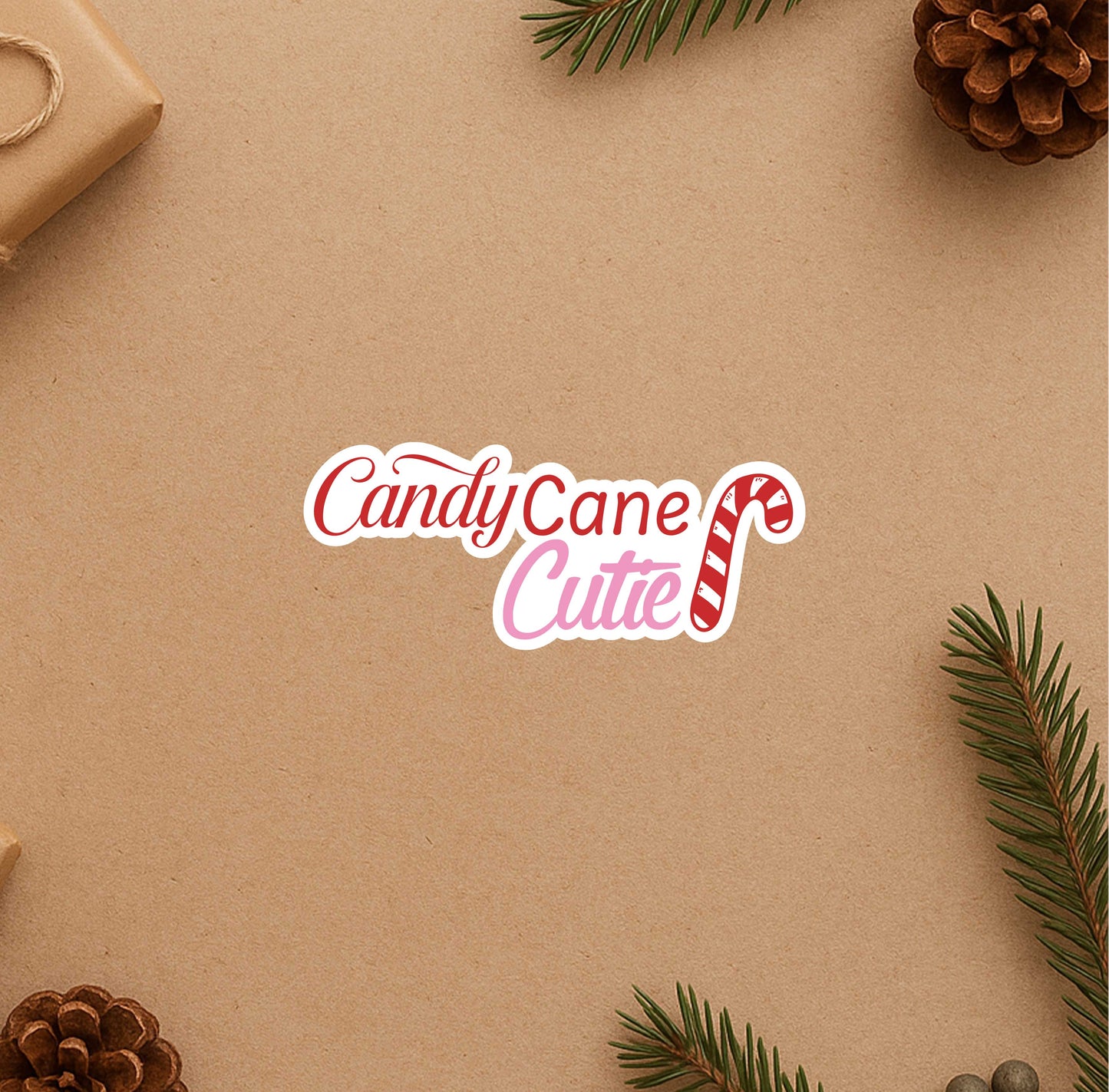 Candy Cane Cutie Sticker
