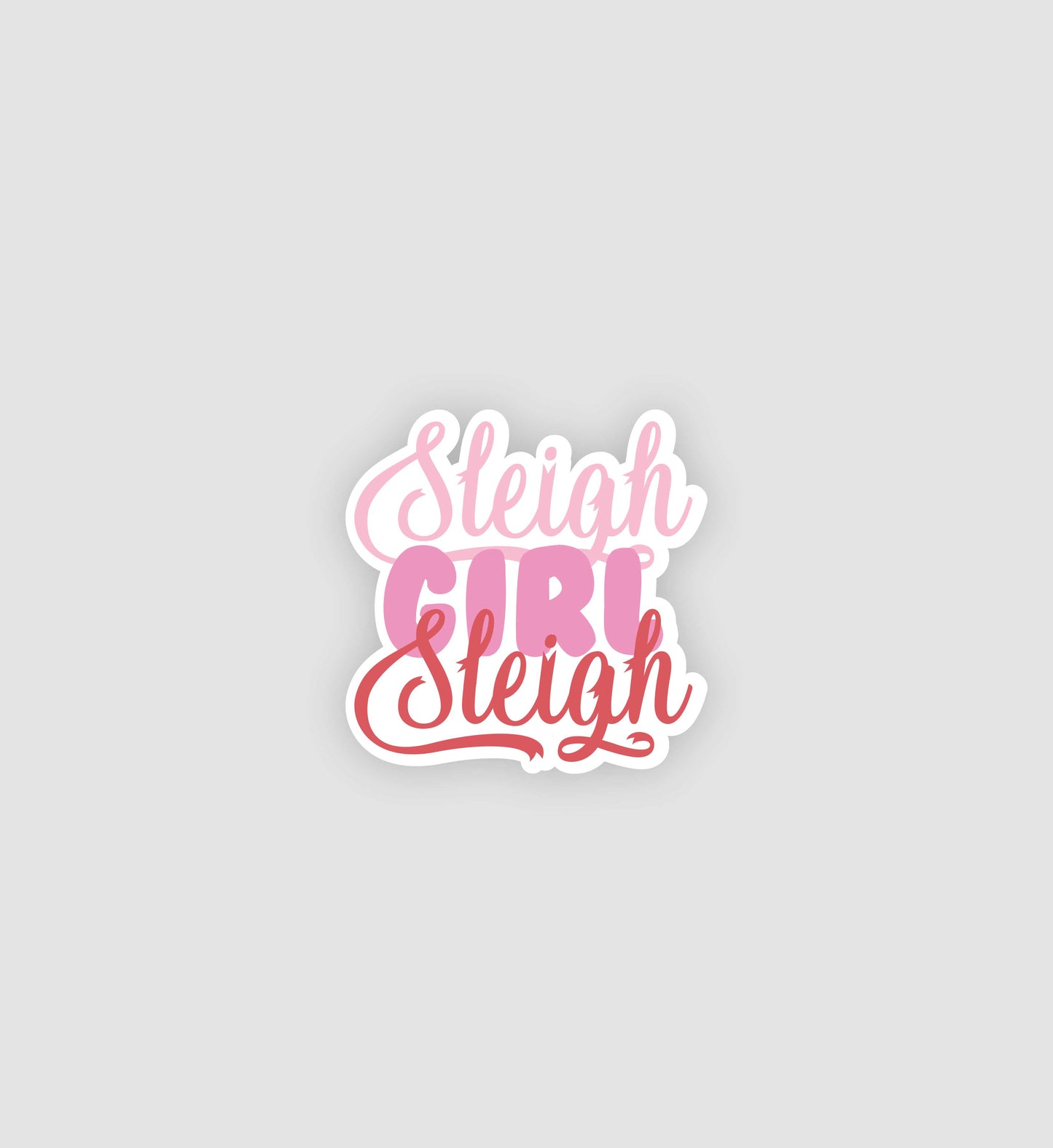 Sleigh Girl Sleigh Sticker