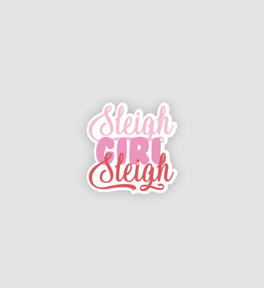 Sleigh Girl Sleigh Sticker