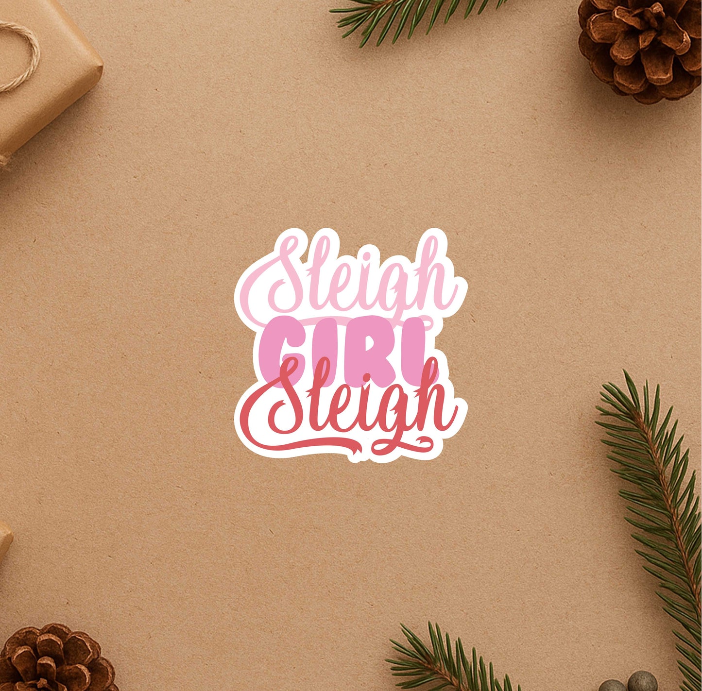 Sleigh Girl Sleigh Sticker
