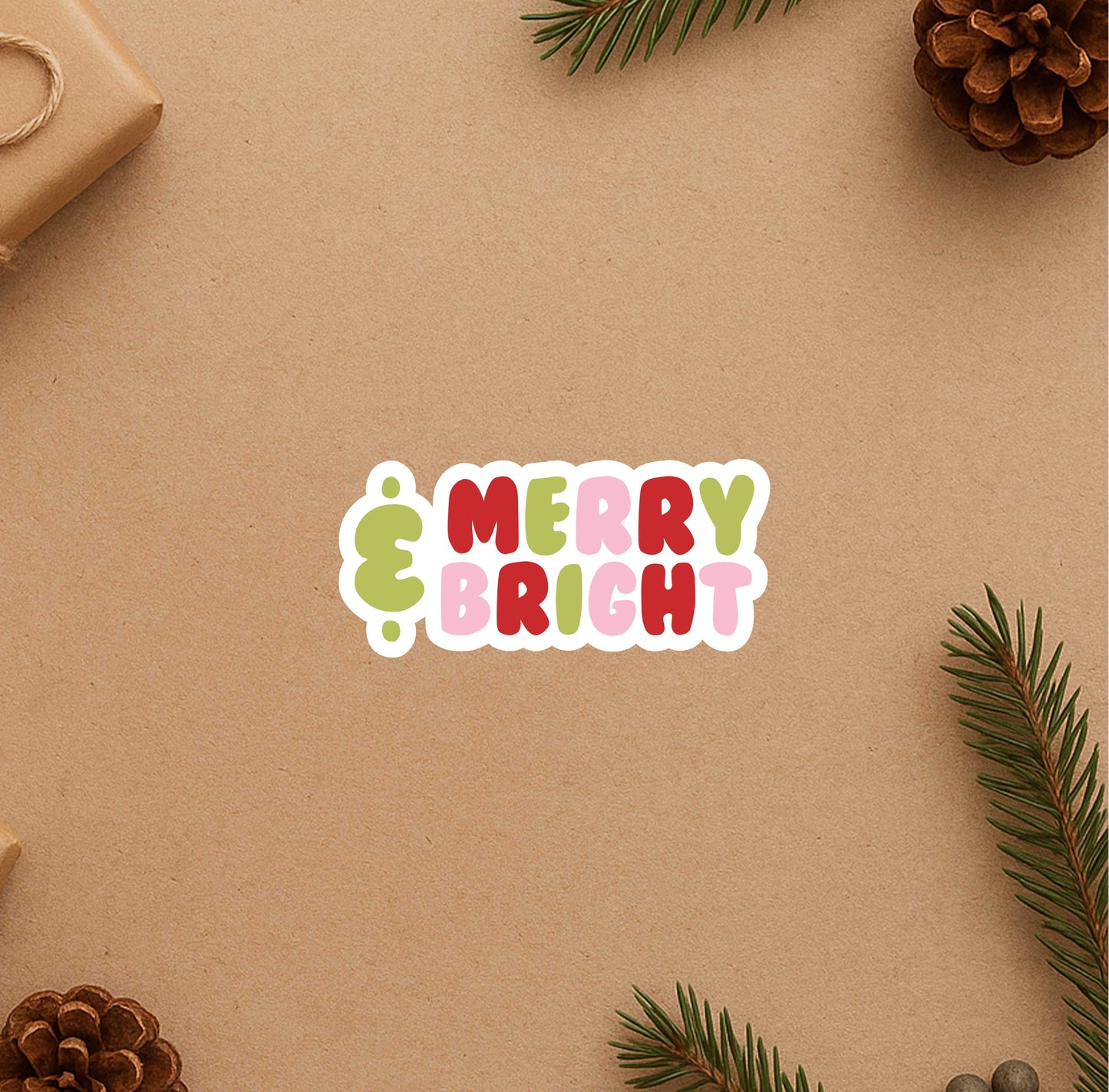 Merry & Bright Sticker