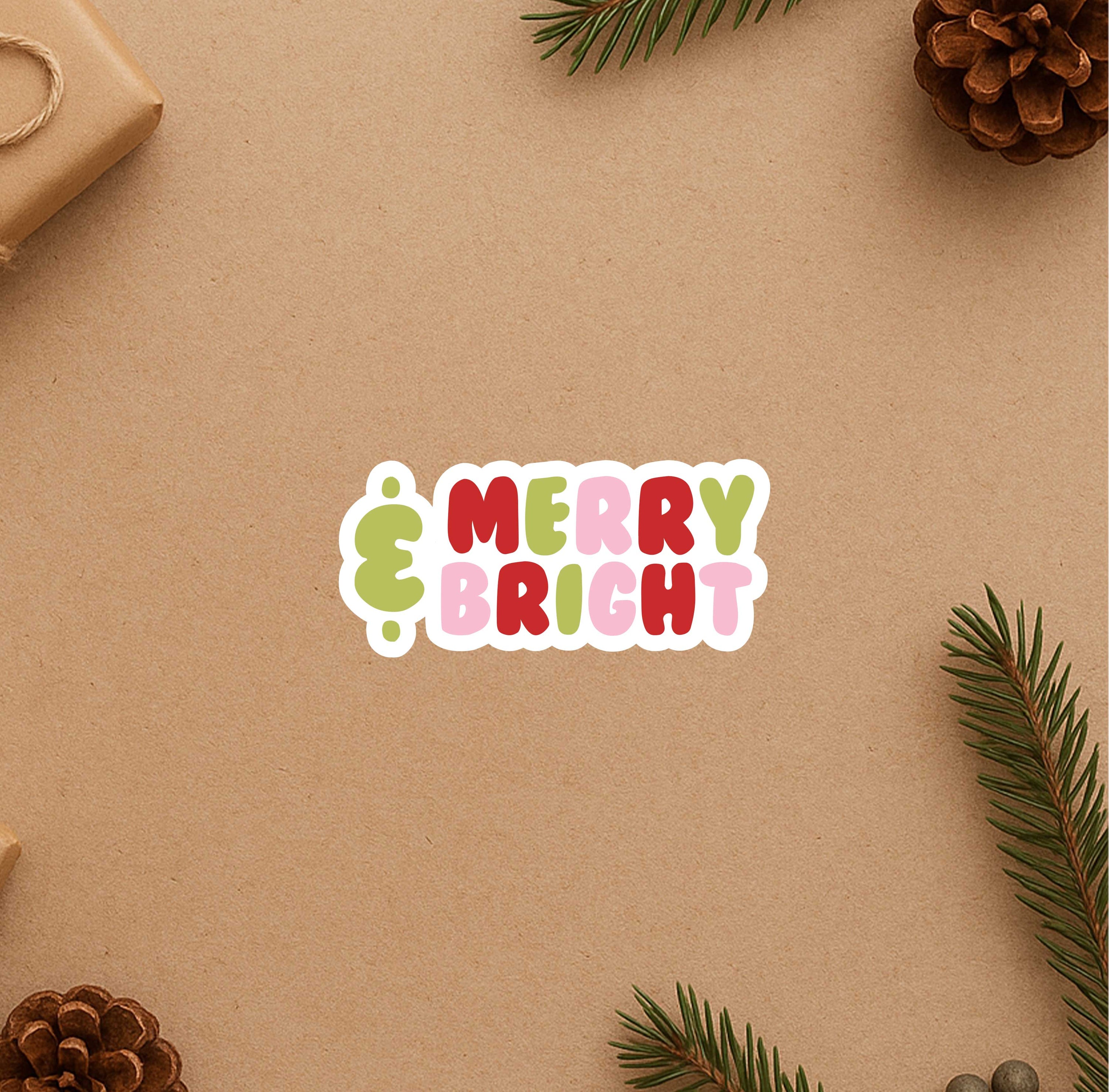 Merry & Bright Sticker